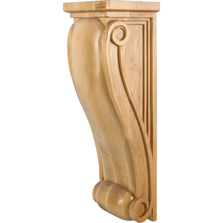 7 Wx7Dx22H Rubberwood Neo Gothic Corbel